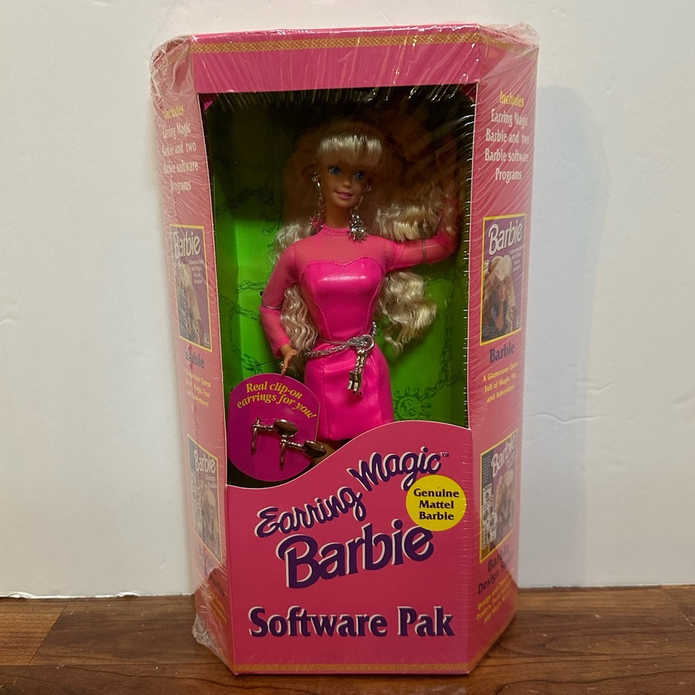 NEW SEALED VINTAGE BARBIE EARRING MAGIC SOFTWARE PAK PACK RADIO SHACK EXCLUSIVE